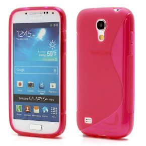 Силиконов гръб ТПУ S-Case Samsung Galaxy S4 mini I9190 / I9192 червен